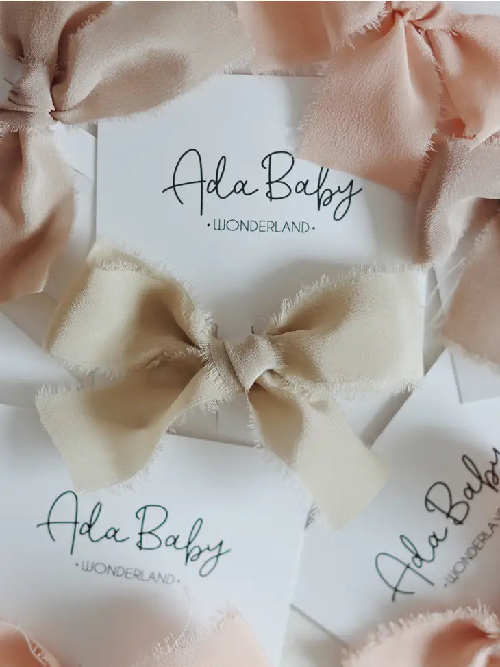 Ada Baby || Silk Hairbow Clips