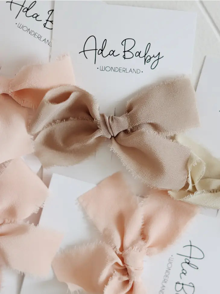 Ada Baby || Silk Hairbow Clips