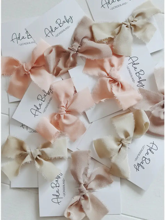 Ada Baby || Silk Hairbow Clips