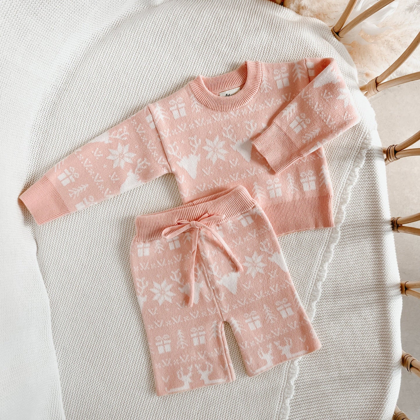 Blossom & Pear || Blush Fair Isle 2 Piece Set