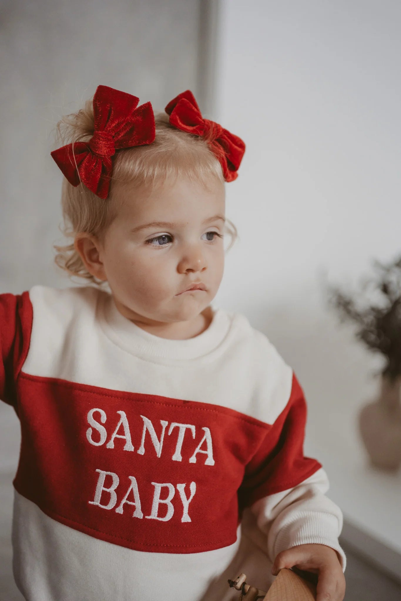 Blossom & Pear || "Santa Baby" Two-toned Bubble Romper