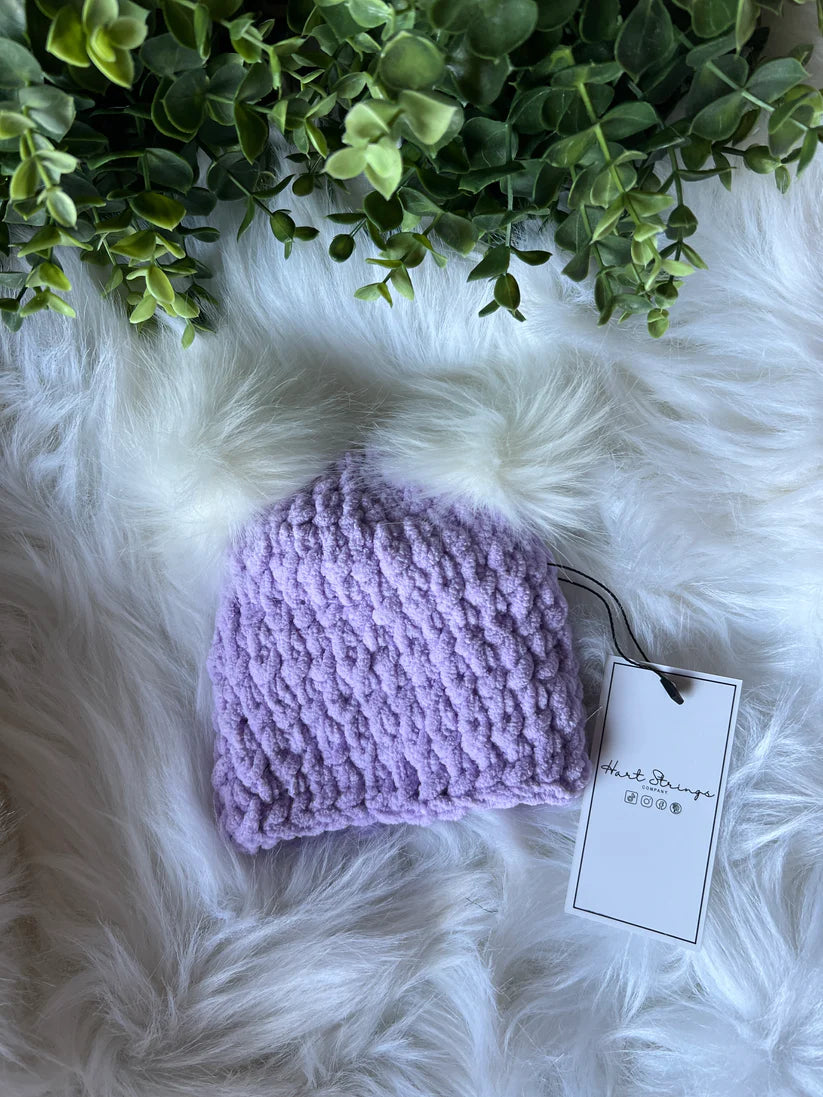 Hart Strings || Double Pom Crochet Hat