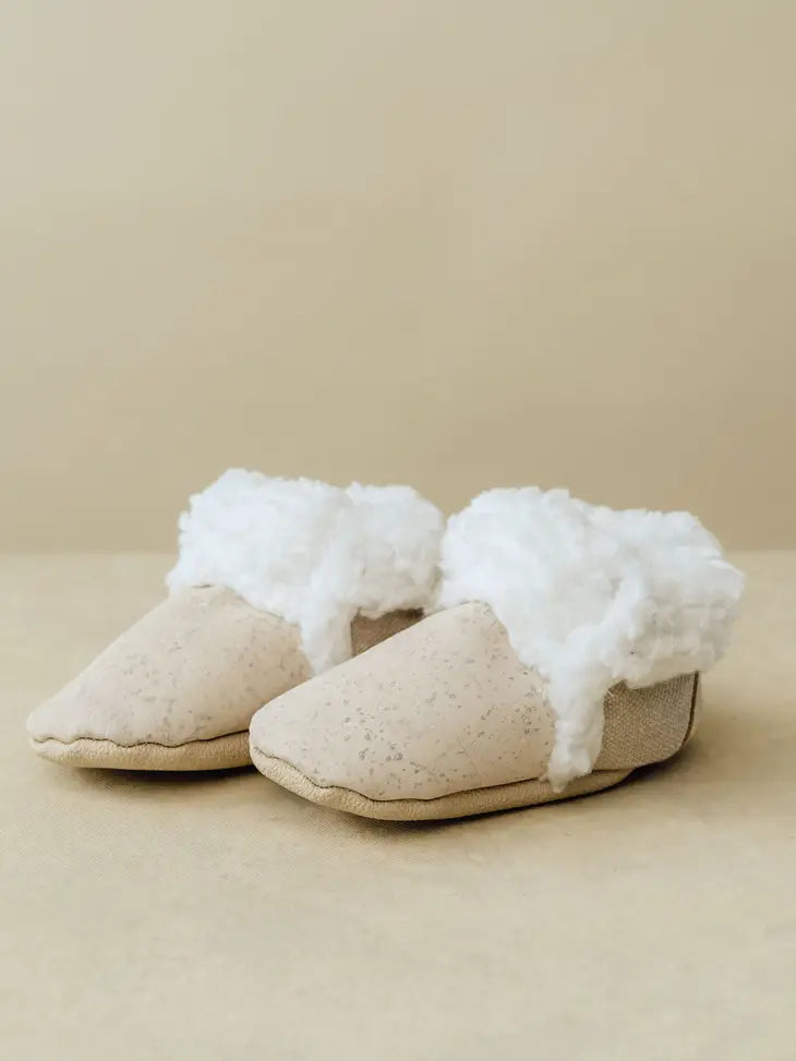 SoftSoul Footwear INC || Faux-Fur Cork Boots - White/Cream