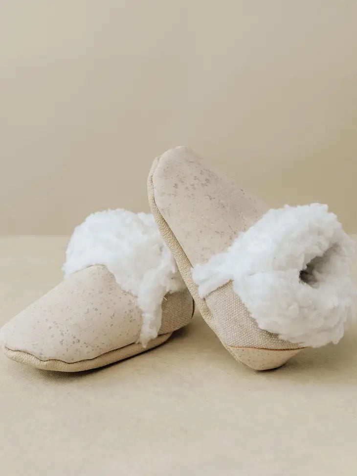 SoftSoul Footwear INC || Faux-Fur Cork Boots - White/Cream